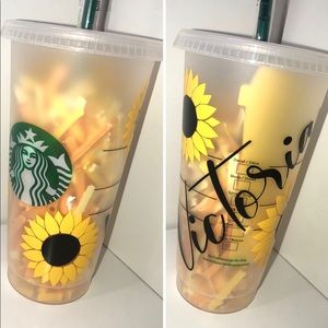Sunflower cup, NAME CAN BE ADDED!